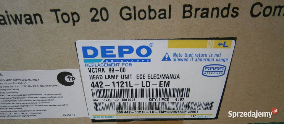 LAMPA PRZEDNIA LEWA PRAWA OPEL VECTRA B LIFT Wiązowna