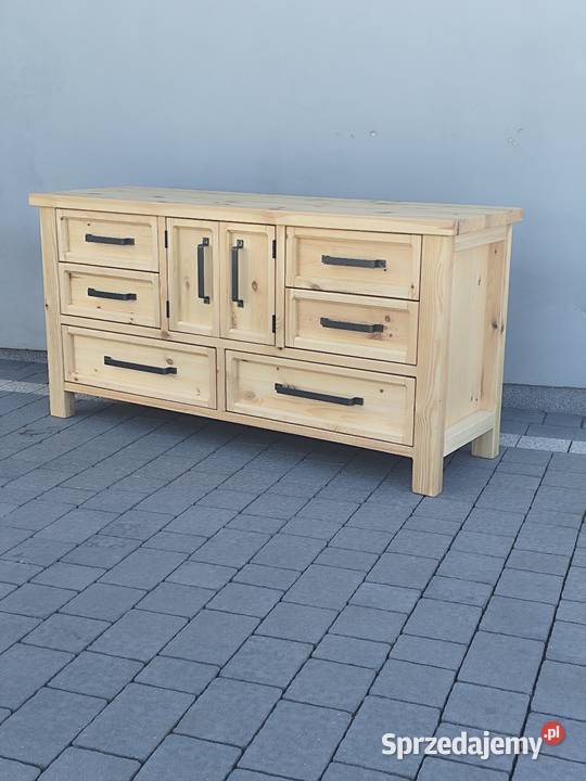 Komoda drewniana 150x48x75 Naturalne drewno Zduńska Wola
