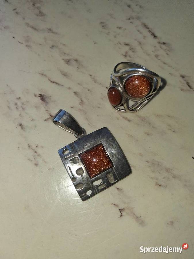 Srebrny Pierscionek i Wisiorek Zambrów sprzedam