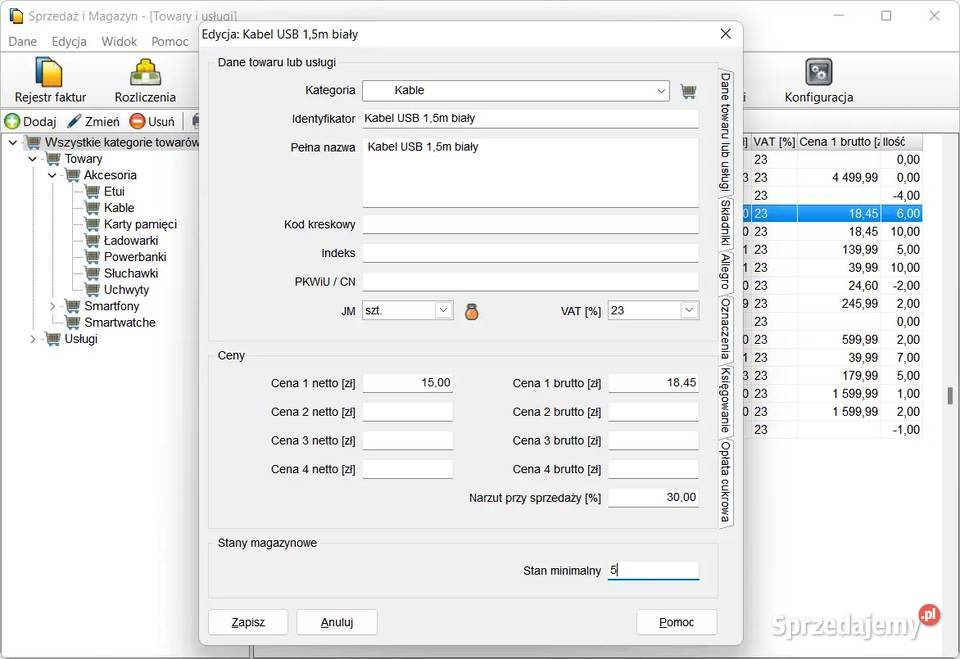 Sprzedaż i magazyn program do faktur z magazynem Łódź