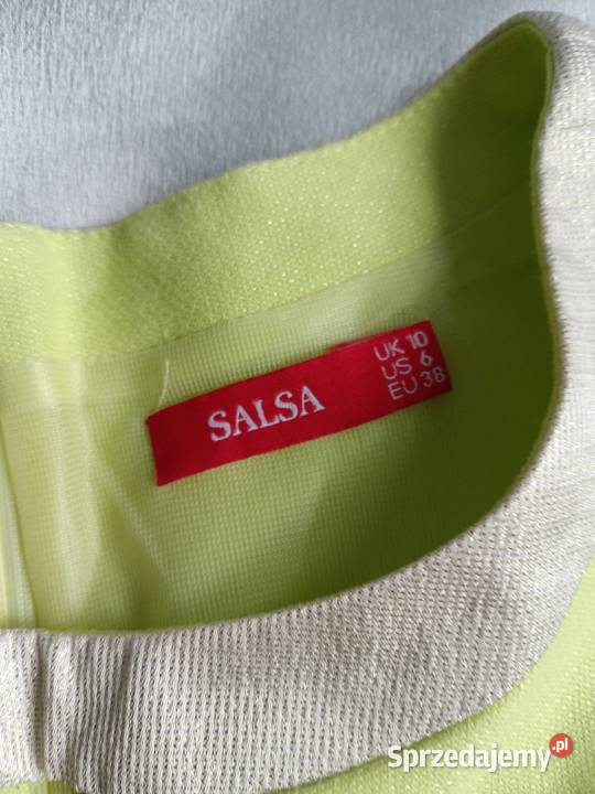 Sukienka limonkowa rozmiar M Rozmiar 38(M)