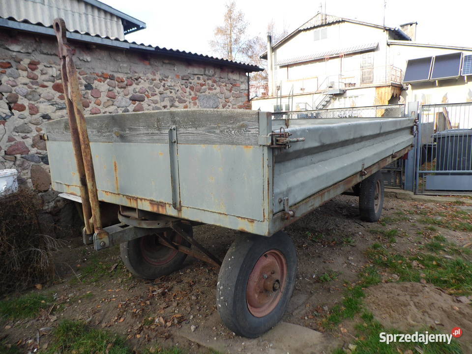 Przyczepa rolnicza sztywna odpinane burty nieuszkodzony Piekary