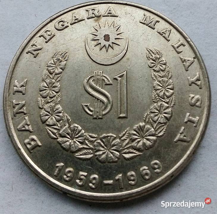 MALEZJA1 RINGGIT1969 r 10 LECIE BANKU mazowieckie Legionowo