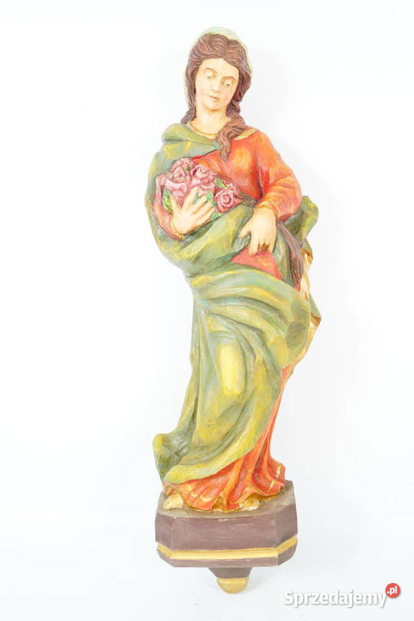 Figura drewniana polichromia Święta Dorota Gizałki