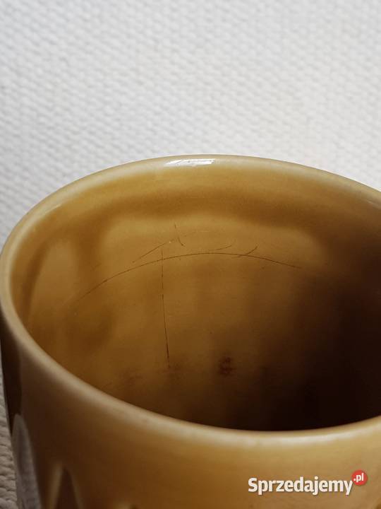 Porcelit Pruszków kubek Irenka czarny zygzaki Warszawa
