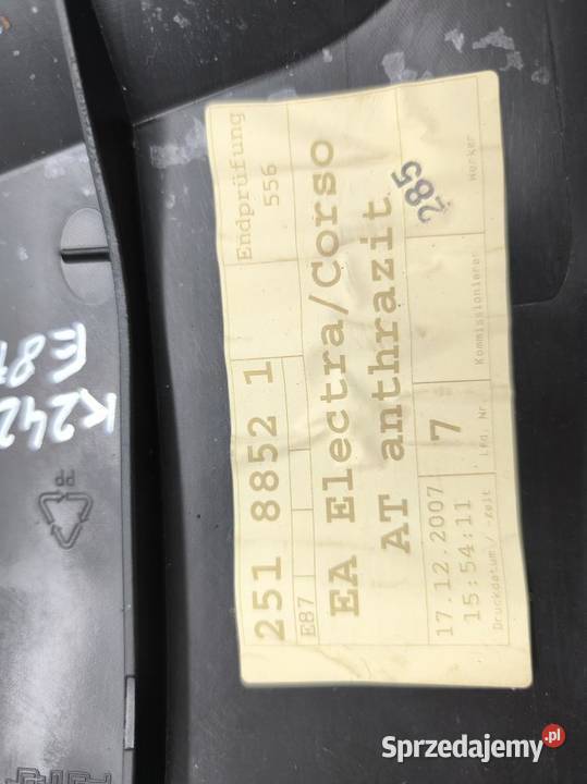 BOCZEK KANAPY LEWY TYŁ BMW 1 E87 E81 LIFT osobowe