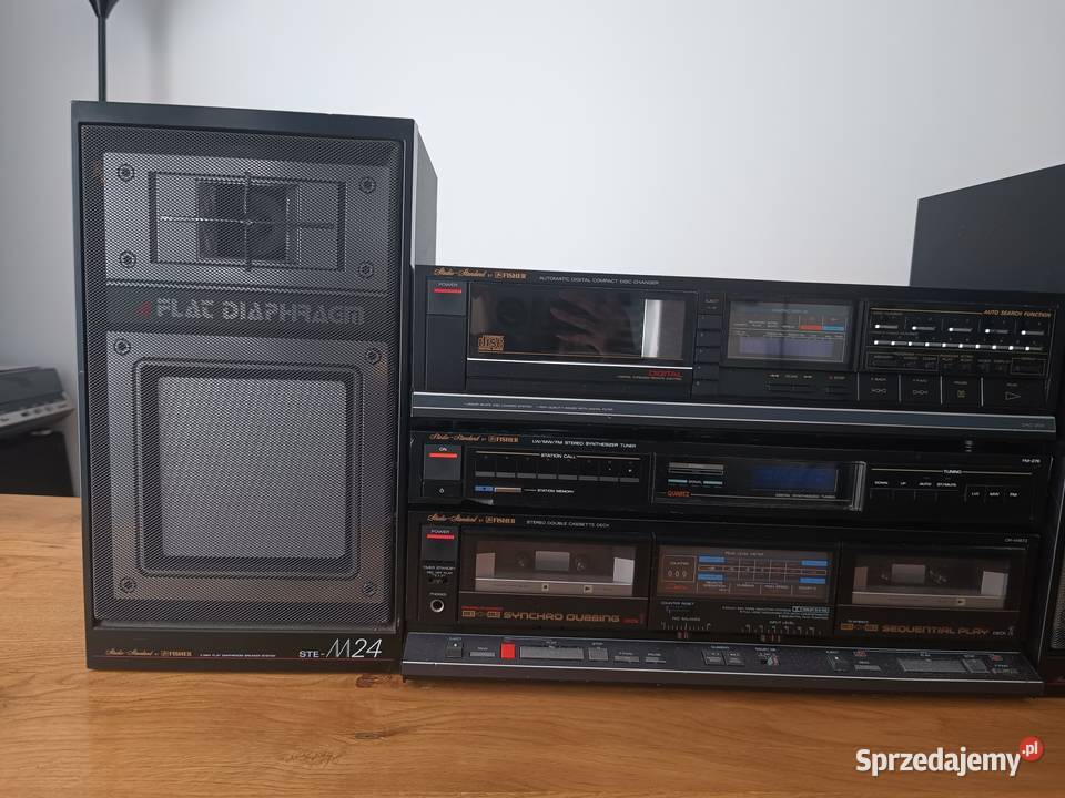 Wieża HiFi Fisher vintage magnetofon kasetowy Lubań