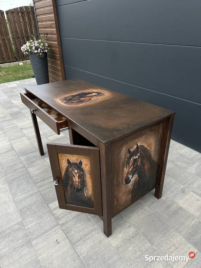 Stylowe biurko miłośnika koni unikat 120cm Biurka kujawsko-pomorskie Głogowo