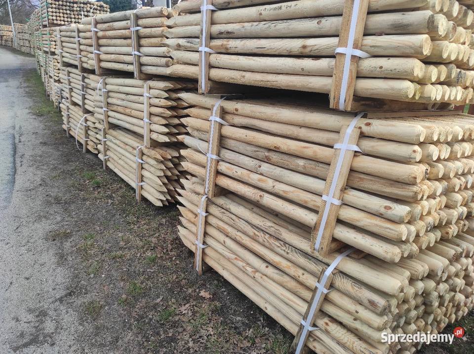 Paliki i Palisady toczone do Sadzenia drzewek i Obrzeża i palisady Sulechów