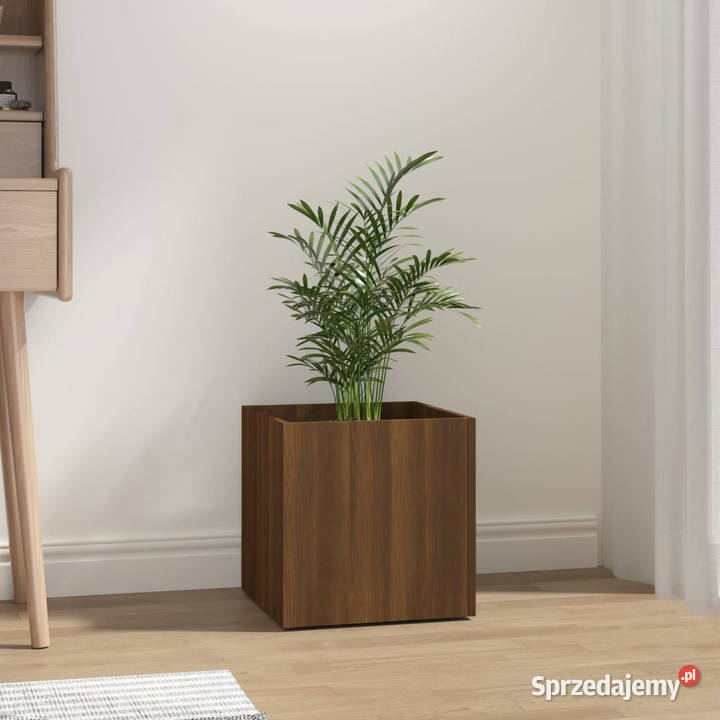 Donica brązowy dąb 40x40x40 materiał Warszawa