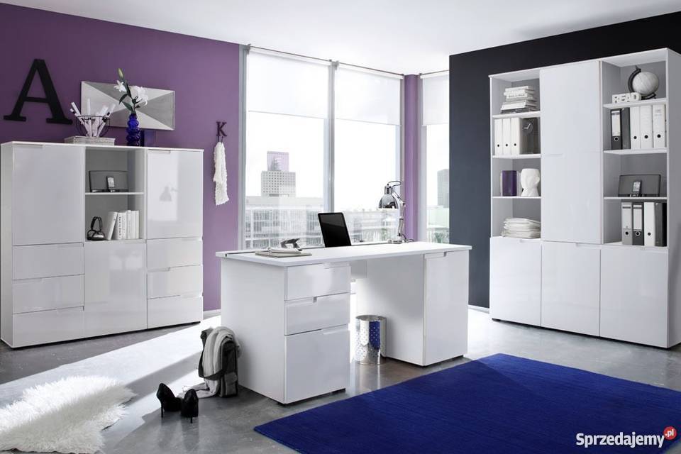 SELENE 3 nowoczesna biała komoda z sześcioma Rzeszów sprzedam