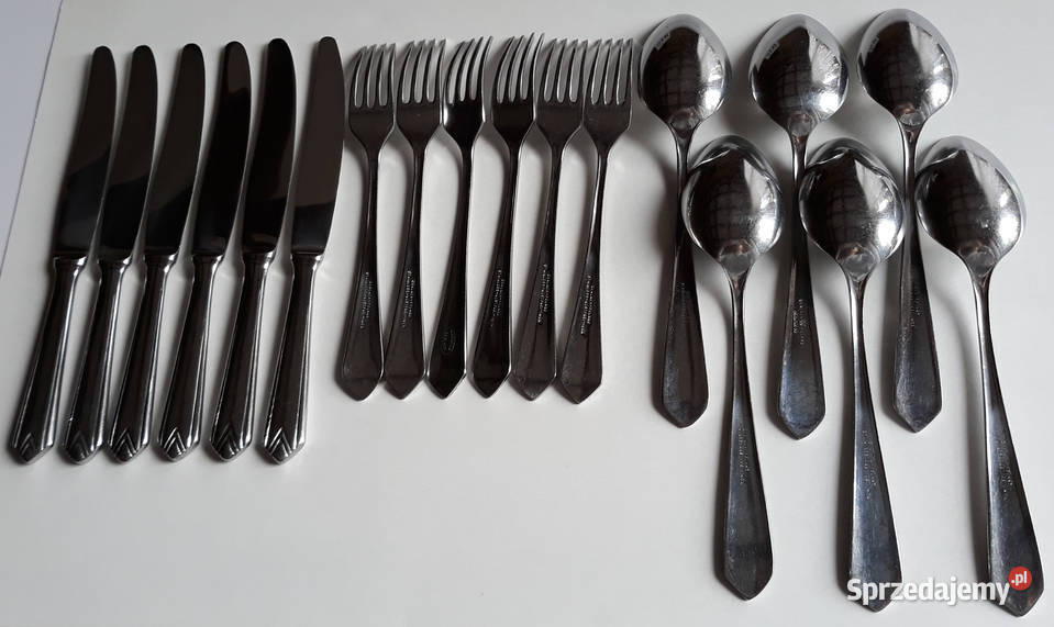 Sztućce PRL 18 elementów SIERŻANT Gerlach noże Sztućce Dąbrowa Górnicza