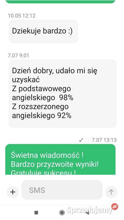 ANGIELSKI DOJEŻDŻAM MATURA EGZ ÓSMOKLASISTY Warszawa