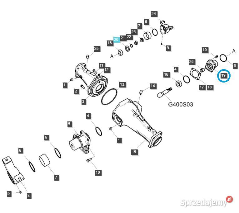 Obudowa łożyska TRG400 LS Tractor 40010334 Tajęcina