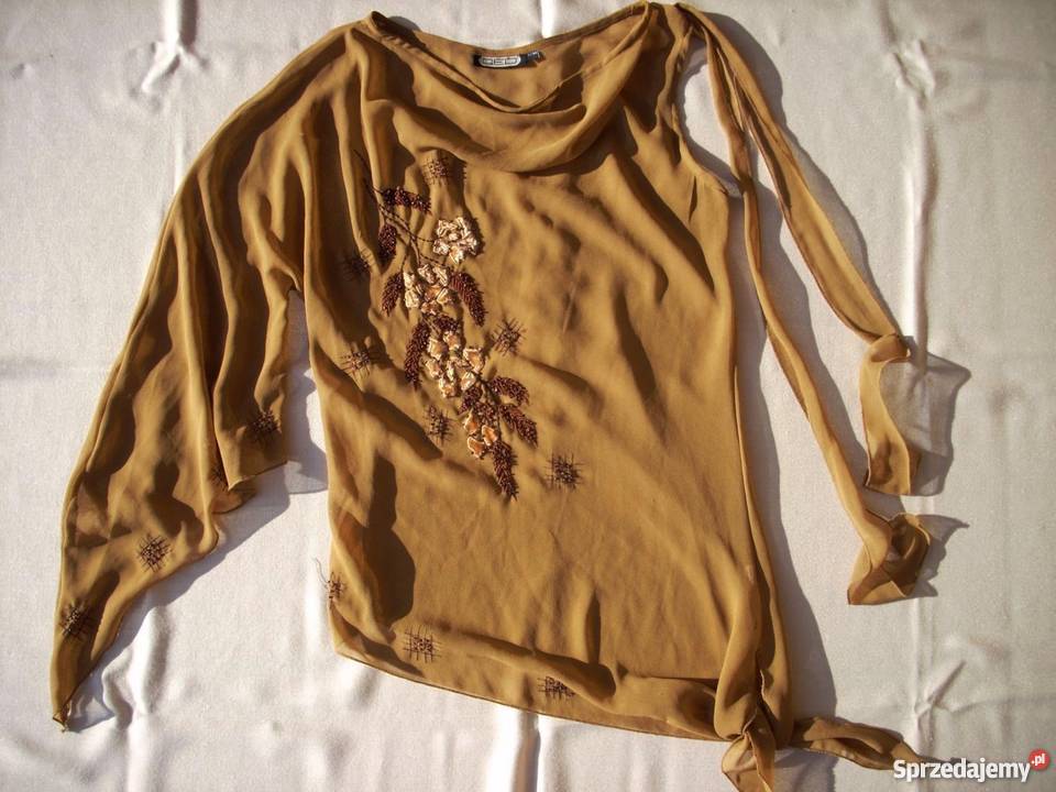 QED Tunika elegancka Zwiewna Hafty Koraliki 36 Nowy Sącz