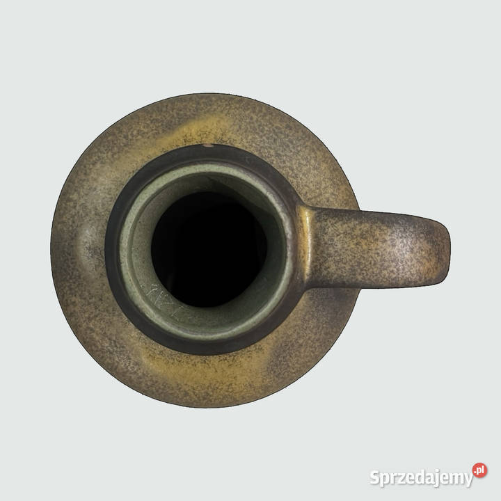 Ceramiczny wazon z uchem Ceramano Gobi Niemcy brązowy Warszawa