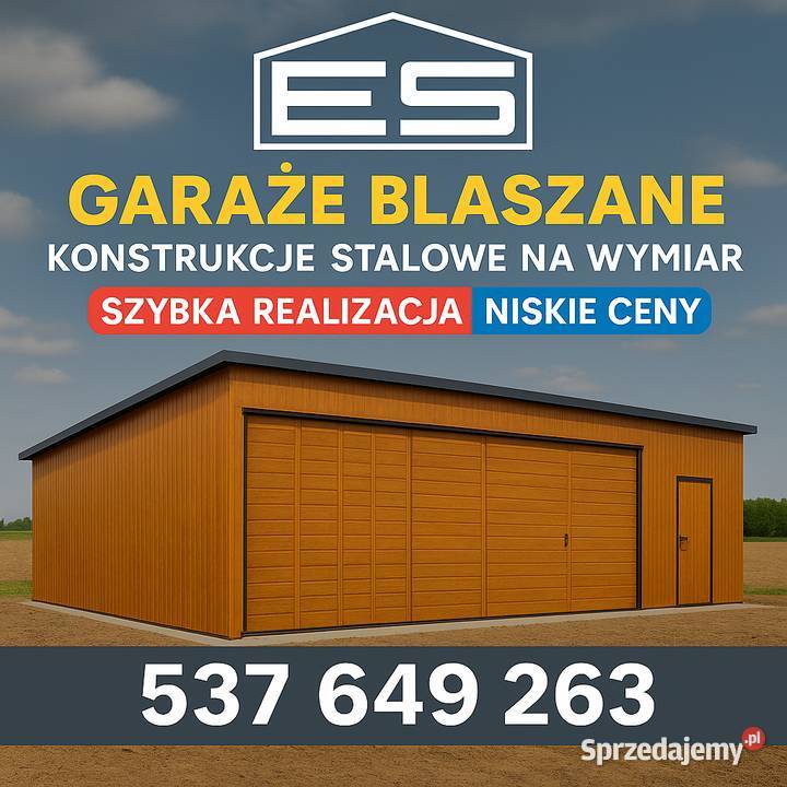 Garaż Blaszany GRAFITOWY Hala na Maszyny mazowieckie Płońsk