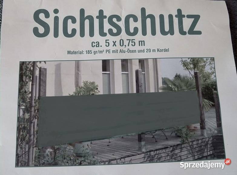 NOWA Osłona na Balkon Taras GRAFITOWA wi podkarpackie Rzeszów