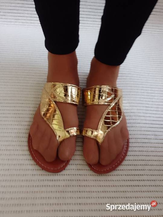 40 Złote Klapki japonki z Londynu NOWE Kraków
