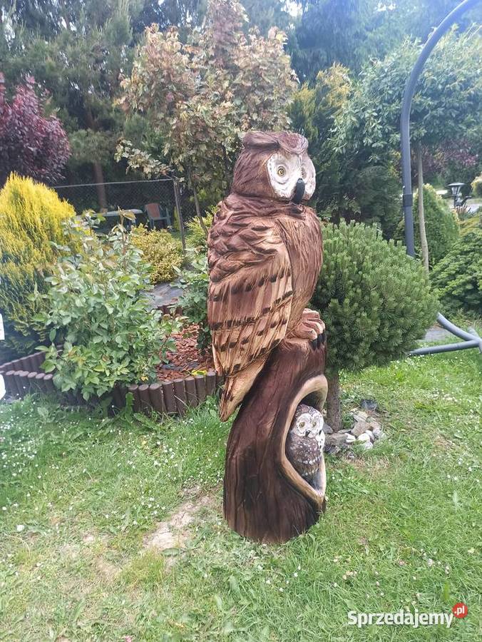 Rzeźba z drewna Sowy lubelskie