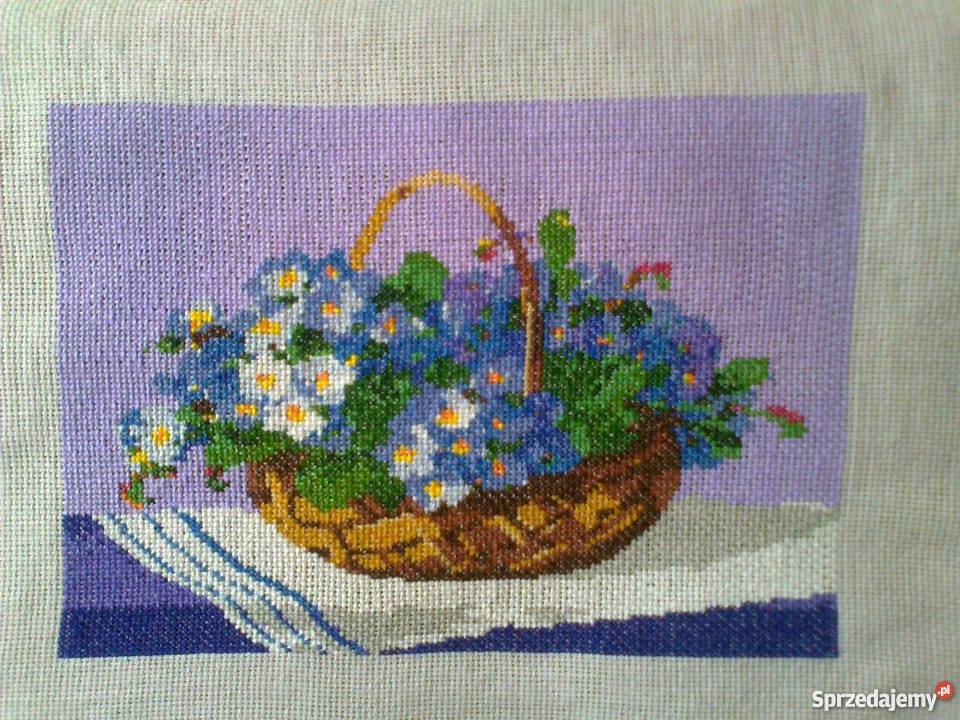 obraz KWIATY haft krzyżykowy Tarnów