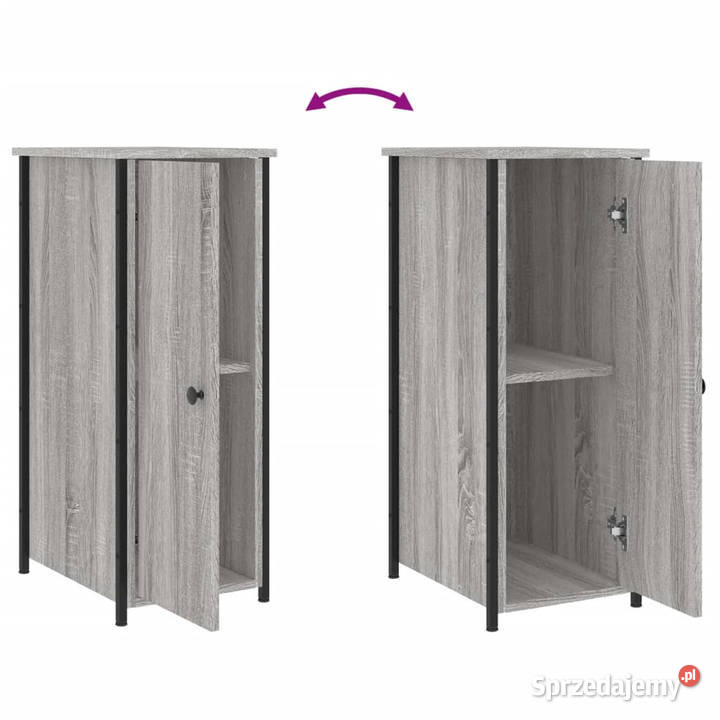 Szafki nocne 2 szary dąb sonoma 32x42x80 Warszawa