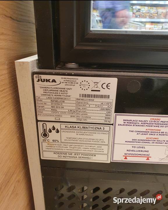 Witryna lada cukiernicza chłodnicza JUKA Skorogoszcz