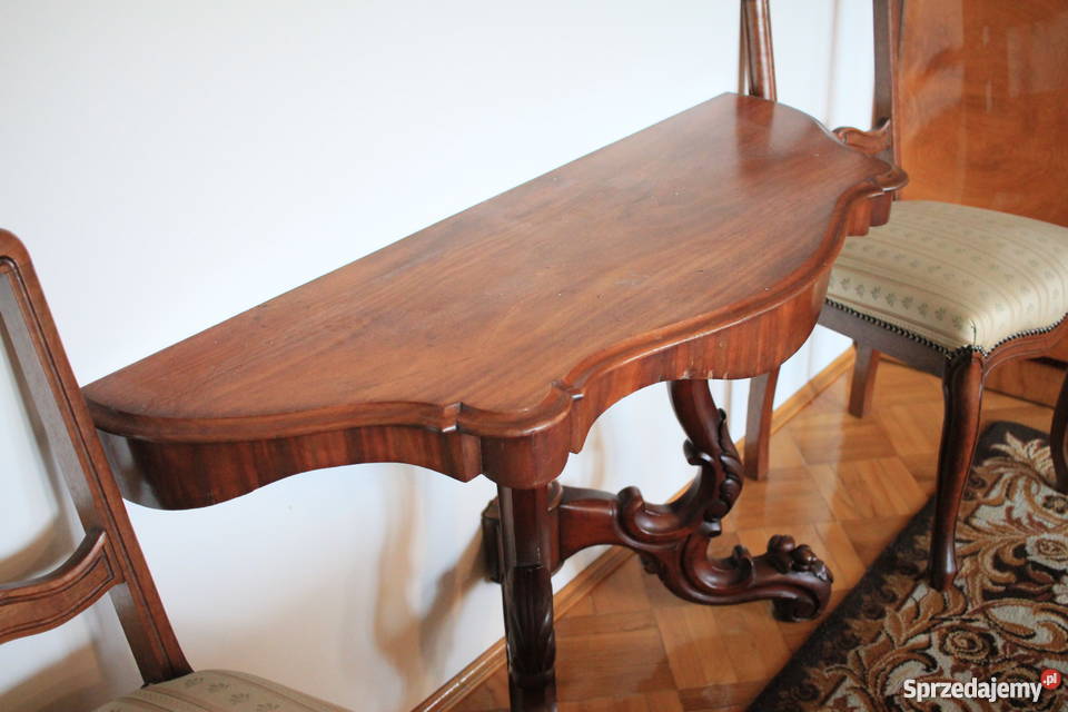 Konsola dwa stołki piękne i stylowe śląskie