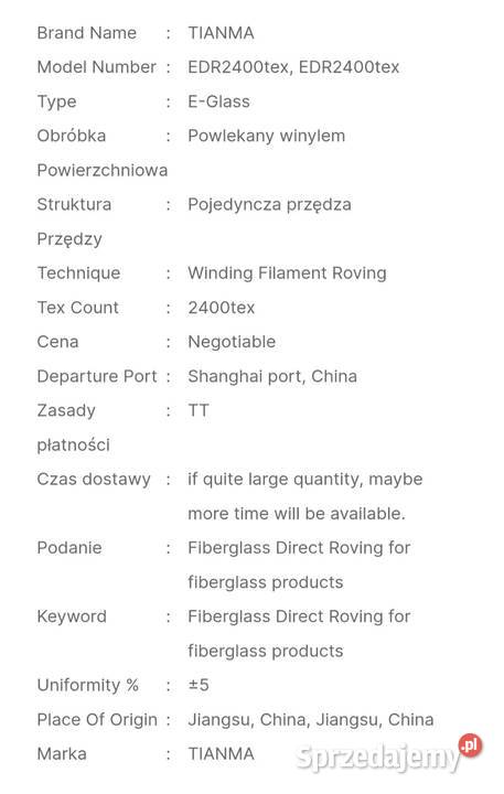 FRP FRP FRP FRP FRP TIANMA EDR2400tex EDR2400tex Nowiny