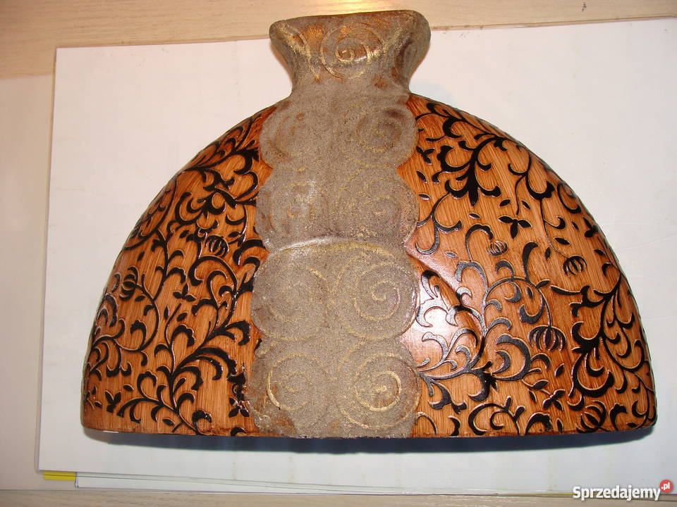 Dekoracyjny ozdobny wazon szer 33 wys 24 odcienie brązowego Katowice