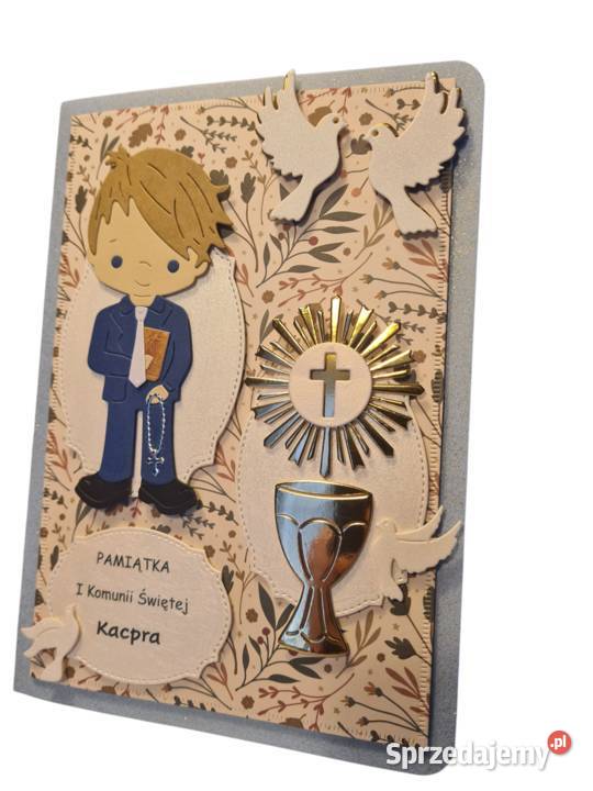 Kartka okolicznościowa Komunia chłopca Brzeziny