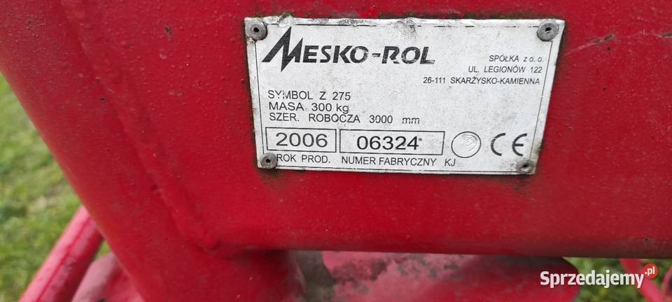 Mesko zgrabiarka nieuszkodzony świętokrzyskie Błogoszów sprzedam