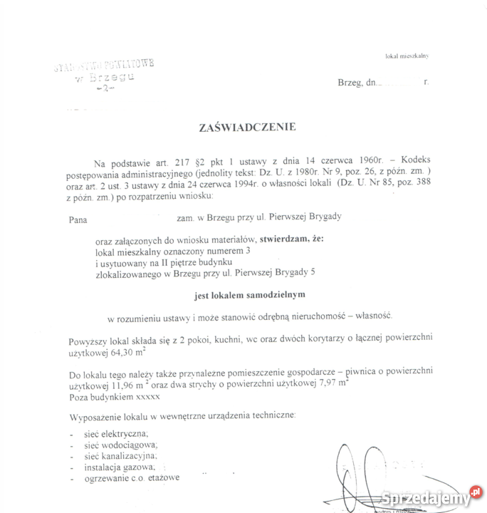 Brzeg mieszkanie 643 mkw Brzeg opolski 49300 Mieszkania opolskie Brzeg