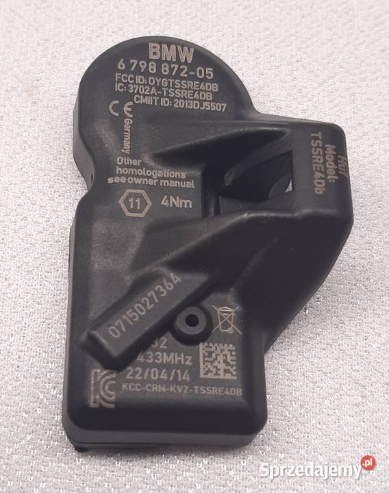 CZUJNIK CIŚNIENIA KOŁA TPMS BMW F10 F12 F20 F30 Mielęcin