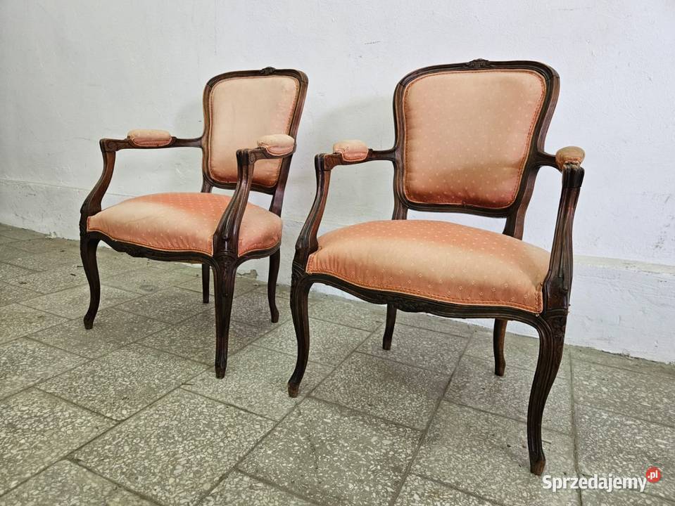 Dwa foteliki ludwikowskie Nowy Sącz