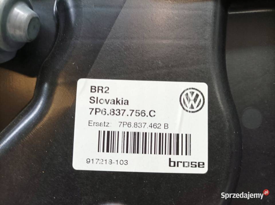 MECHANIZM SZYBY PRAWY PRZÓD EUROPA 7P6837756C osobowe