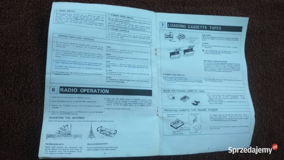 Instrukcja Kensonic International Retro Pozostałe Tuszkowo sprzedam