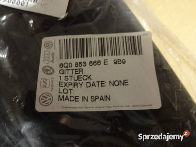 ATRAPA KRATKA Prawa VW POLO 9N3 05 6Q0 853 666 E Nakło Śląskie
