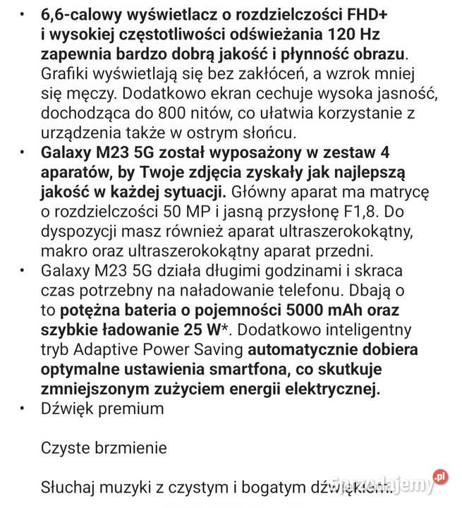 Samsung m23 5g Telefony komórkowe