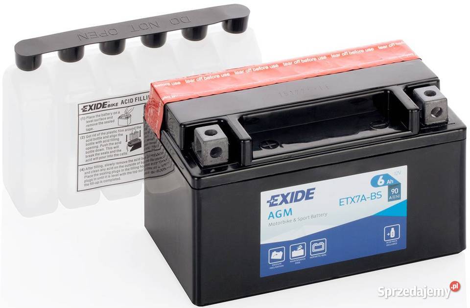 Akumulator motocyklowy EXIDE 12V6Ah YTX7ABS