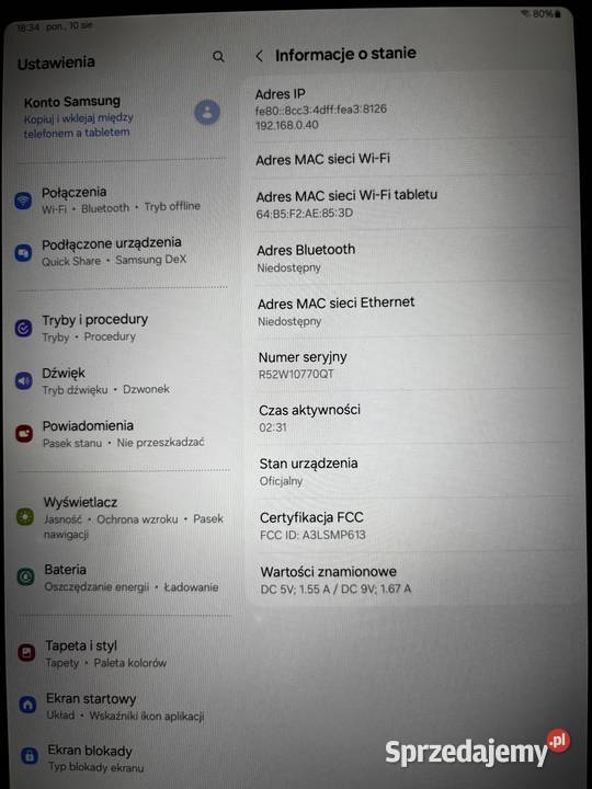 Samsung Galaxy Tab S6 Lite SMP613 2022 104 464 Tablety i palmtopy zachodniopomorskie