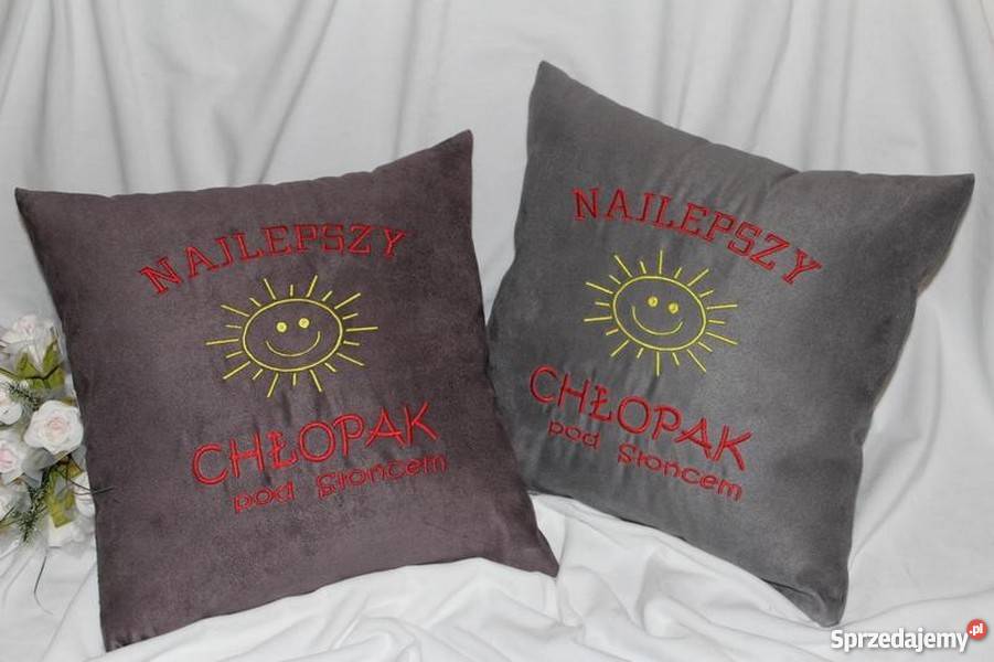 Prezent PODUSZKA Chłopaka Dziewczyny z HAFTEM