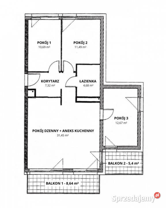 GOTOWE WYPOSAŻONE 4 pokoje 7830 m2 2 balkony balkon Poznań