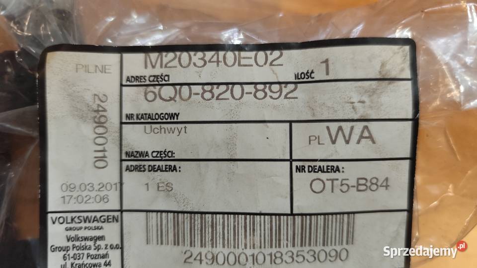 Uchwyt silniczka nagrzewnicy Vw Polo 9N Audi A2 osobowe Motoryzacja mazowieckie