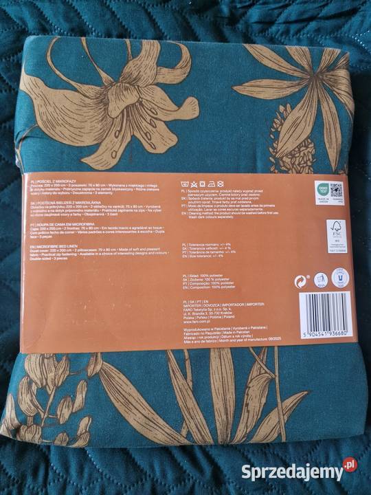 NOWA Pościel z mikrofazy 220x200 Smukee złote dolnośląskie Wrocław