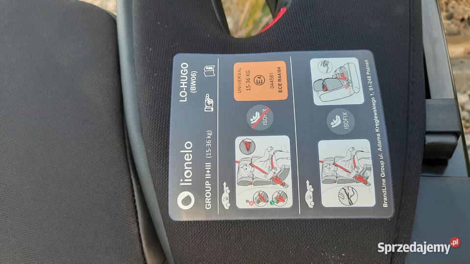 Sprzedam fotelik LIONELO HUGO Albigowa sprzedam