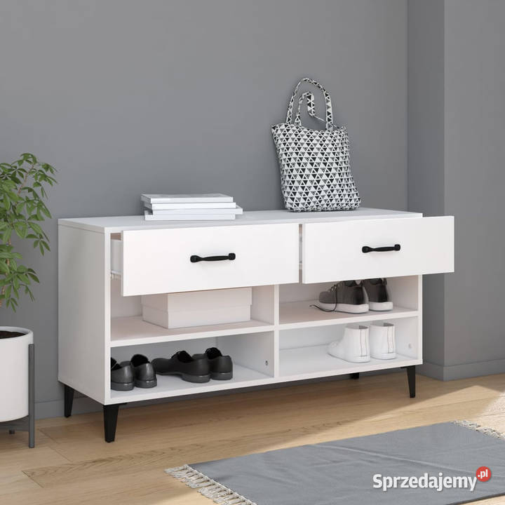 Szafka na buty biała 102x35x55 materiał Warszawa