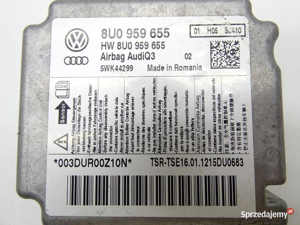 MODUŁ SENSOR PODUSZEK POWIETRZNYCH AIRBAG AUDI osobowe Komputery