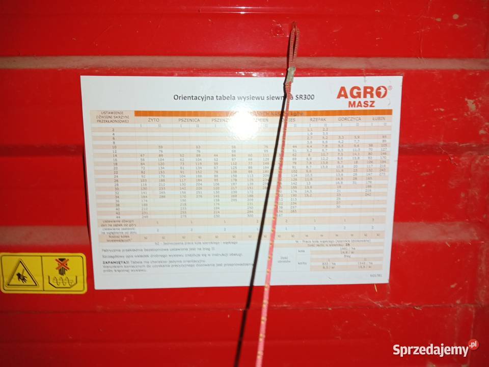 Siewnik stopkowy Agro Masz SR300 produkcji 2016 Agromasz Kalisz sprzedam