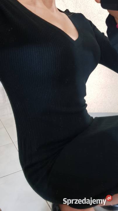 sukienka falbanki dzianina elastyczna sexy Kielce sprzedam
